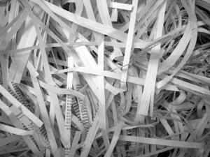 Aktenvernichtung geschredderte Akten